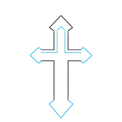 How To Draw A Cross With Wings Step By Step