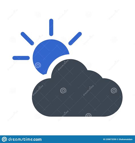 Cloudy Day Icon Stock Vector Illustration Of Weather 239873299