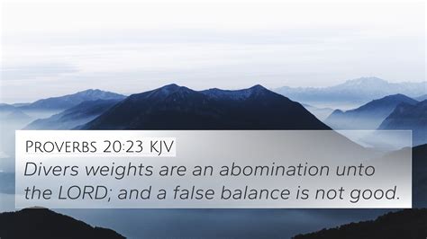 Proverbs 2023 Kjv 4k Wallpaper Divers Weights Are An Abomination