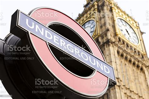 London Underground Famous Sign Near Big Ben Stock Photo Download