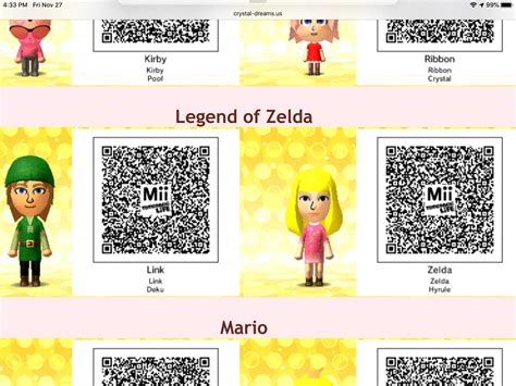 Legend Of Zelda Qr Codes Tomodachi Life Amino