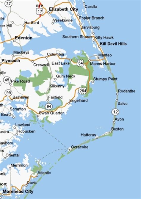 Outer Banks Map Of Towns
