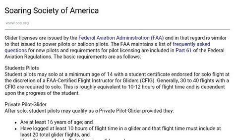 Glider Pilot Licensing Requirements Federal Aviation Administration