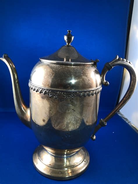 Vintage Sheridan Silver On Copper Teapot With Lid Silver Plate Stamped