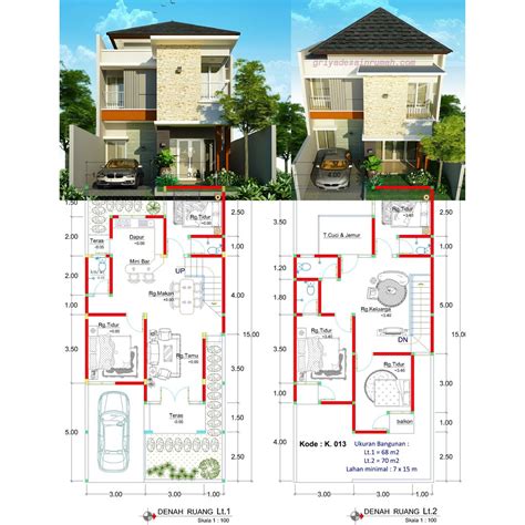 Desain Rumah 7x15 2 Lantai Homecare24