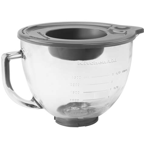 Kitchenaid K5gb 5 Qt Glass Mixing Bowl With Handle And Lid For Stand