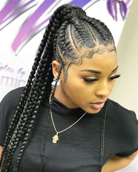 If your hair is not long enough, you can use hair extensions. Braided Ponytail Hairstyles for Black Hair | New Natural ...