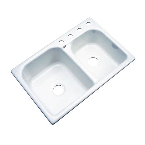 Get 5% in rewards with club o! Thermocast Cambridge Drop-In Acrylic 33 in. 4-Hole Double ...