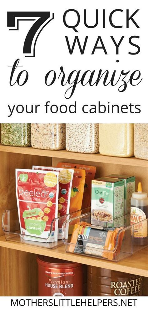 Once you decide on the type, select a finish in sync with your decorating theme and color scheme. 7 Quick Ways to Organize Food Cabinets (With images ...