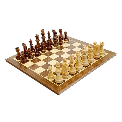 Place a board on your table so that a black square. Traditional Staunton Wood Chess Set with a Wooden Board - 14.75 inch Board with 3.75 inch King ...
