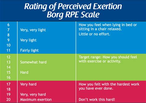 Borg Scale For Physical Exertion Rating How Much Exercise Do I Need To