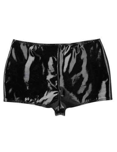 Kleding En Accessoires Women Latex Leather Rave Booty Shorts Zip Up Hot