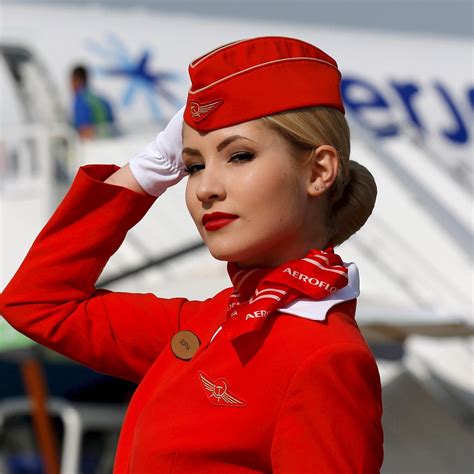 Aeroflot Beautiful Women Lightning Fighter Trolley Dolly Pilot