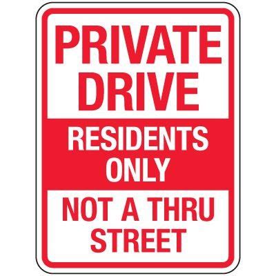 Reflective Parking Lot Signs Private Drive Residents Only Emedco