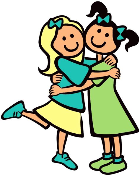 Best Friends Hugging Cartoon Clipart Best