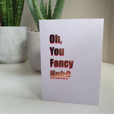 Kingsley Collection Oh You Fancy Huh Greeting Card Etsy