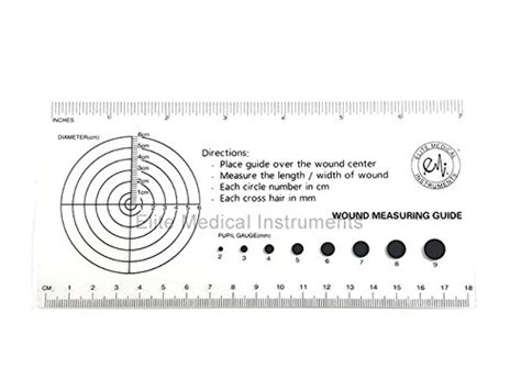 Buy Emi Medical Ruler With Wound Measuring And Pupil Gauge Reference