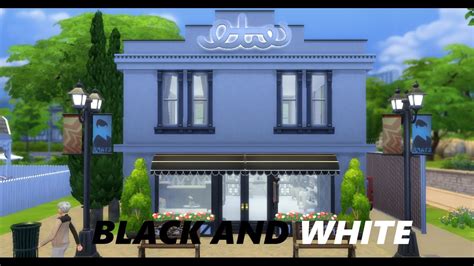 The Sims 4 Speed Build Black And White Hair Salon Youtube