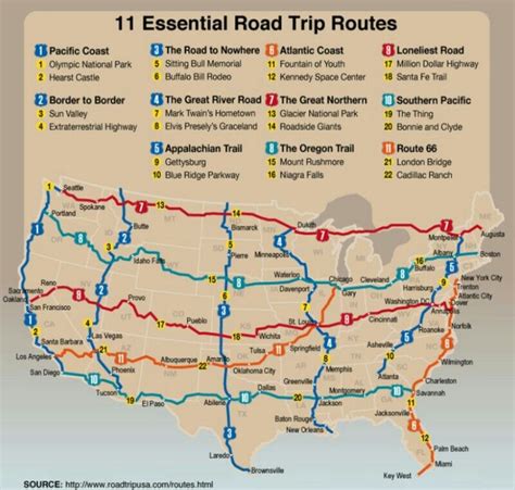 Road Map Of The United States Road Trip Usa Summer Road Trip Road Trip