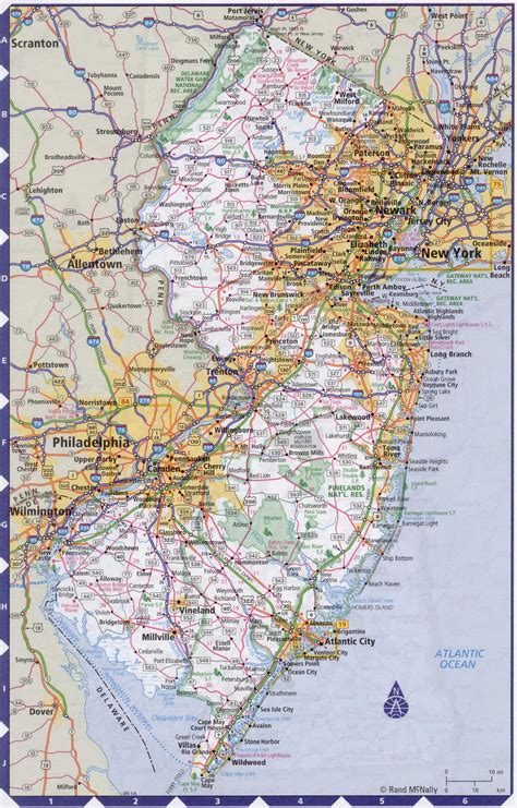 Map Of New Jersey State With Highways Roads Cities Counties New