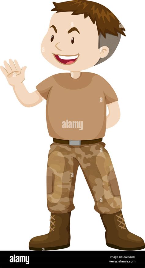 Soldier In Brown Uniform Stock Vector Image And Art Alamy