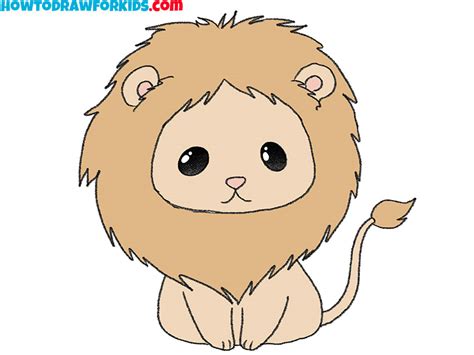 How To Draw A Simple Lion Easy Drawing Tutorial For Kids