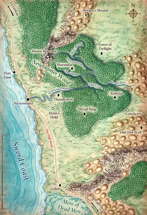 Printable Map Of The Sword Coast Map Pelajaran
