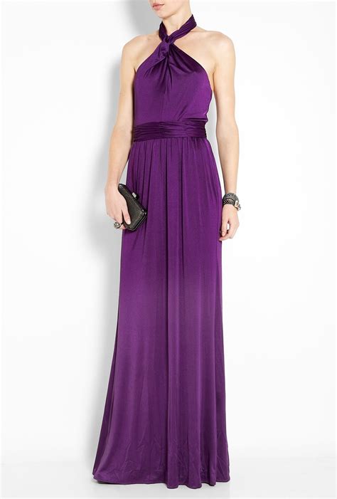 Purple Halter Neck Twist Maxi Dress Dresses Fashion Purple Dress