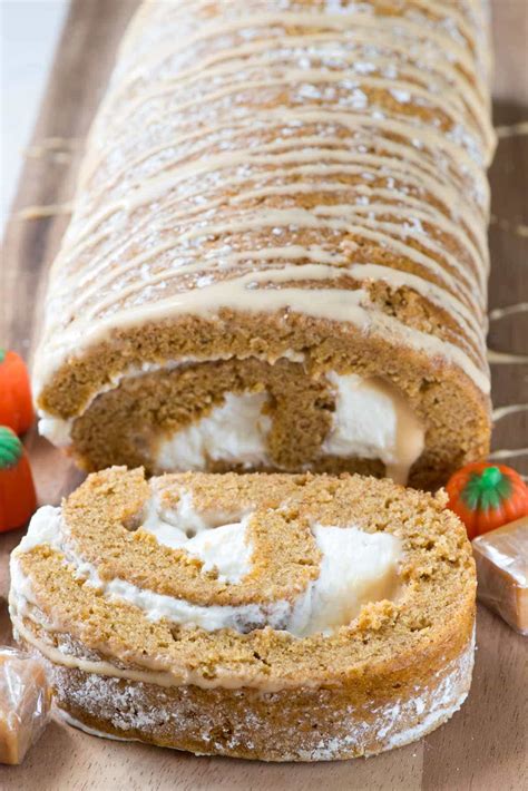 **for an updated post with this recipe, including reader tips, click when i was at university, i had a roommate who gave me her pumpkin roll recipe…i loved it!!! Caramel Pumpkin Cake Roll - Crazy for Crust