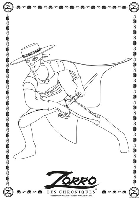 Coloriage la legende de zorro  JeColorie.com
