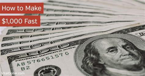 Only four american companies have so far managed to surpass the $1 trln valuation mark, which means that taking tucker's words at face value is borderline insanity. How to Make $1,000 Fast: 13 Realistic Ideas for Making Money