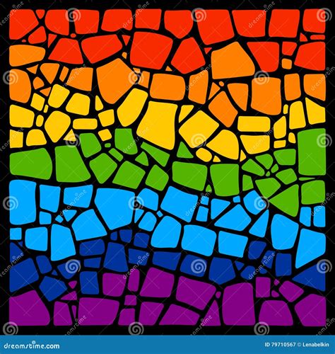 Rainbow Mosaic Background Stock Vector Illustration Of Geometric