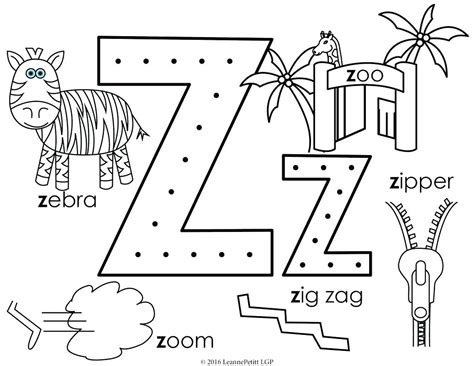 Letter Z Coloring Page at GetColorings.com  Free printable colorings