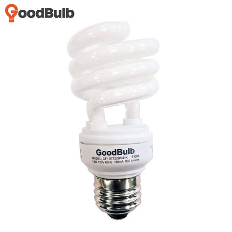 13 Watt Compact Fluorescent Bulb Cool White Light Bulb Ultra Mini