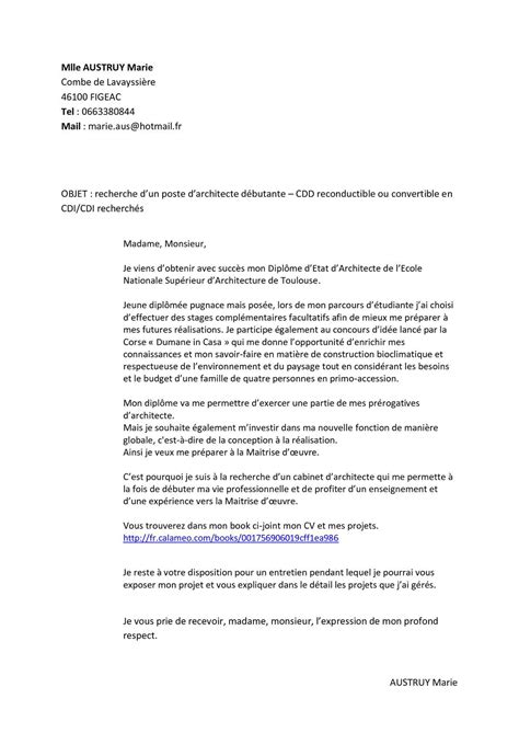 Exemple Lettre De Motivation Stage 3Ã¨me Architecte  Financial Report