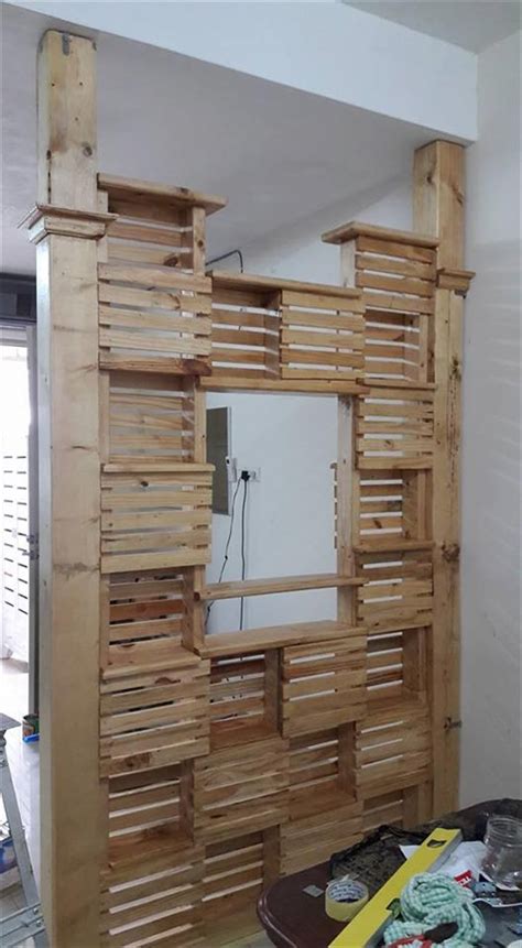 Diy Wooden Pallet Room Divider Ideas Wood Room Divider Fabric Room