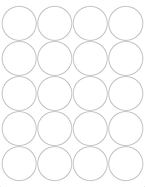 Free Printable 2 Inch Circle Label Template