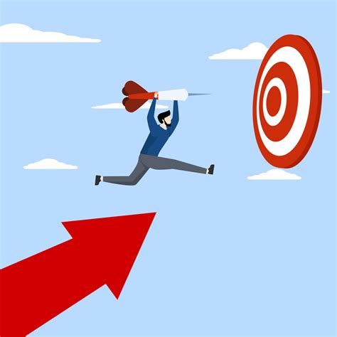 Successful Business Target Achievement Concept Achieve Target And Goal