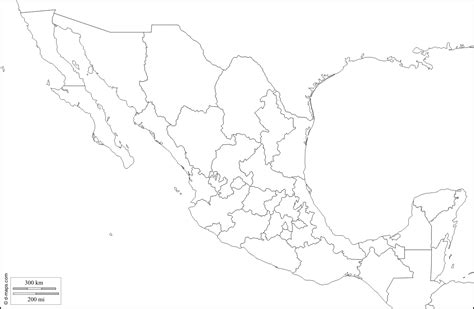 Blank Map Of Mexico Coloring Home