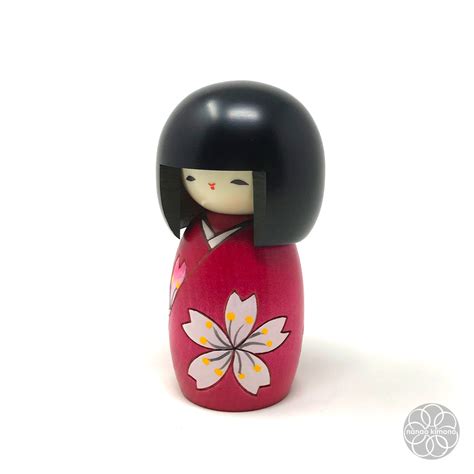 Kokeshi Doll Cherry Blossom Nanao Kimono