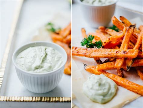 This one is made with sriracha sauce to give it a nice kick of flavor. Baked Sweet Potato Fries with Avocado Dipping Sauce | Live Eat Learn