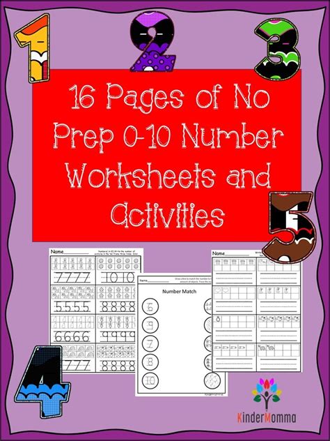 Numbers 0 10 Worksheets