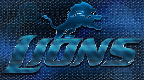 Download Detroit Lions Blue Honeycomb Logo Wallpaper | Wallpapers.com