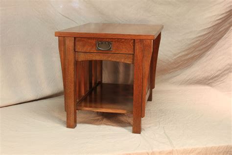 Hand Crafted Stickley Style Oak End Table By Blue Hill Cabinet