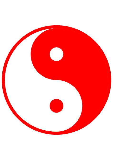 Red And White Yin Yang Symbol Transparent Png Stickpng
