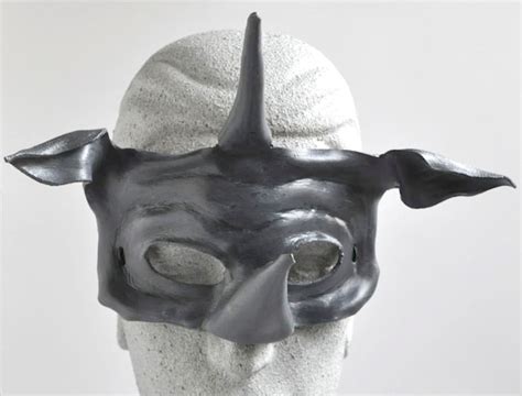 Rhino Mask Rhinoceros In Leather By Hawk And Deer