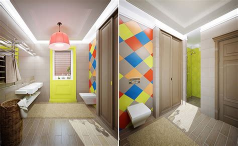 For example, even a slime green shade looks surprisingly sophisticated in this space. 18 Colorful and Whimsical Kid's Bathroom | Home Design Lover