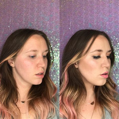 Makeup Before And After Mua Date Night Look Pink Lips Hair How To False