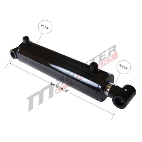 5 Bore X 12 Stroke Hydraulic Cylinder Welded Cross Tube Double Acting