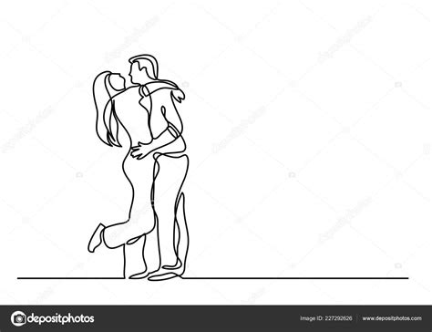 Drawings Happy Couple Drawing Continuous Line Drawing Happy Couple